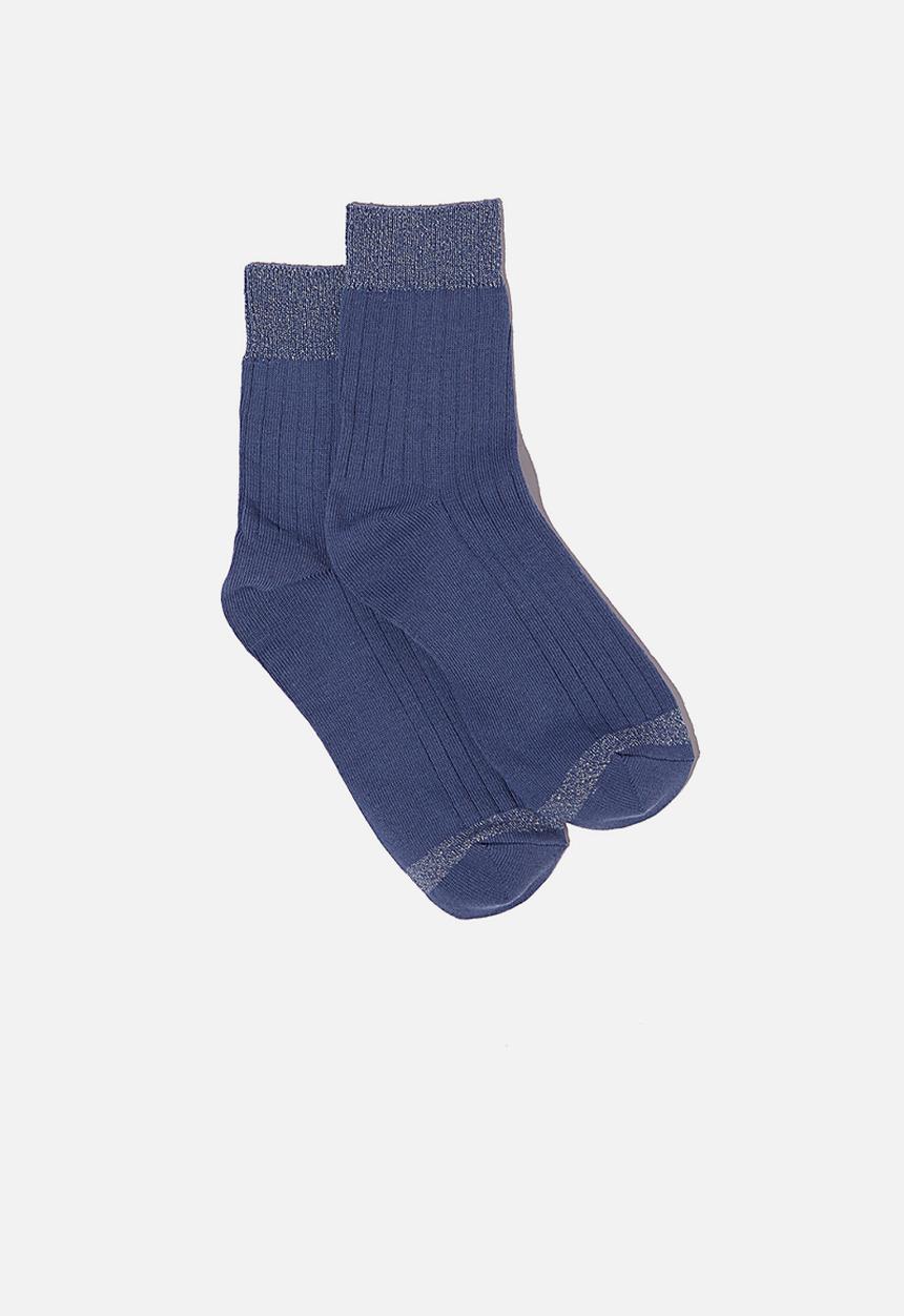 Cotton On - Sparkle rib sock - vintage blue