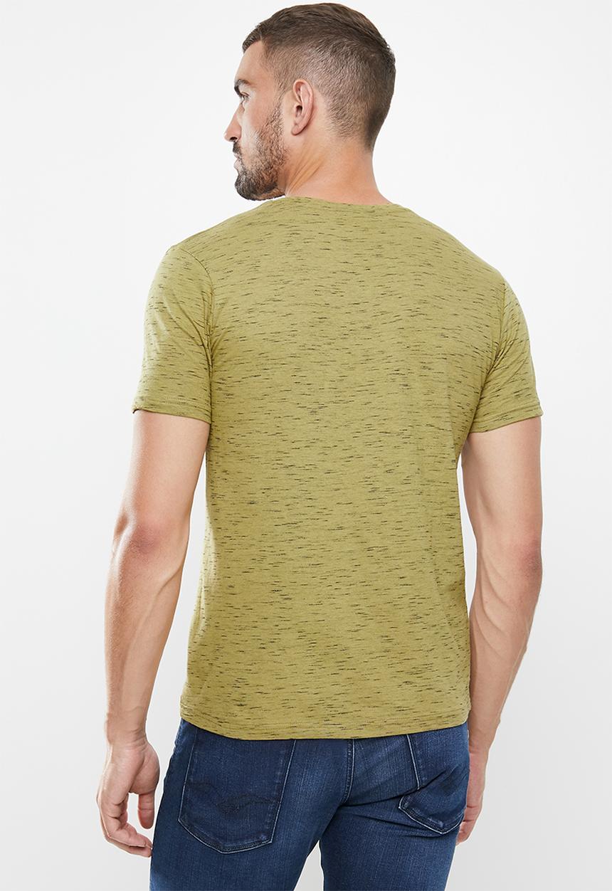Lonsdale - Inkjet v-neck tee - green
