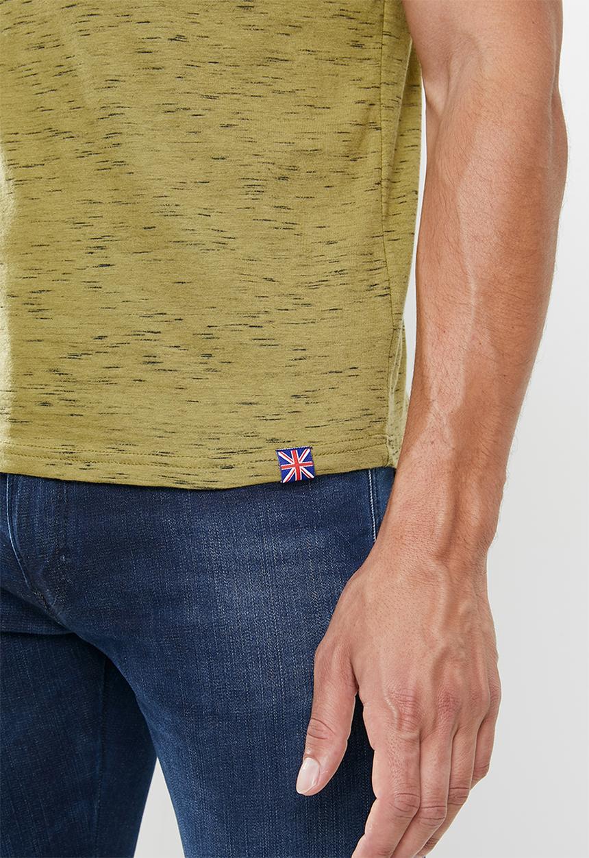 Lonsdale - Inkjet v-neck tee - green