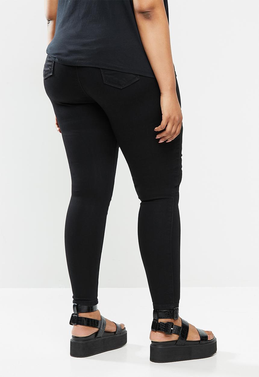 Missguided - Plus Anarchy mid rise skinny jeans - black