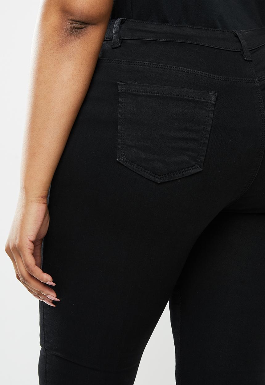 Missguided - Plus Anarchy mid rise skinny jeans - black