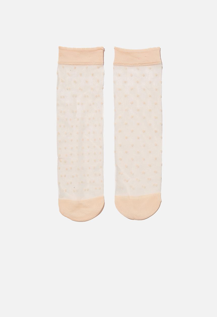 Cotton On - Spot sheer sock - blush