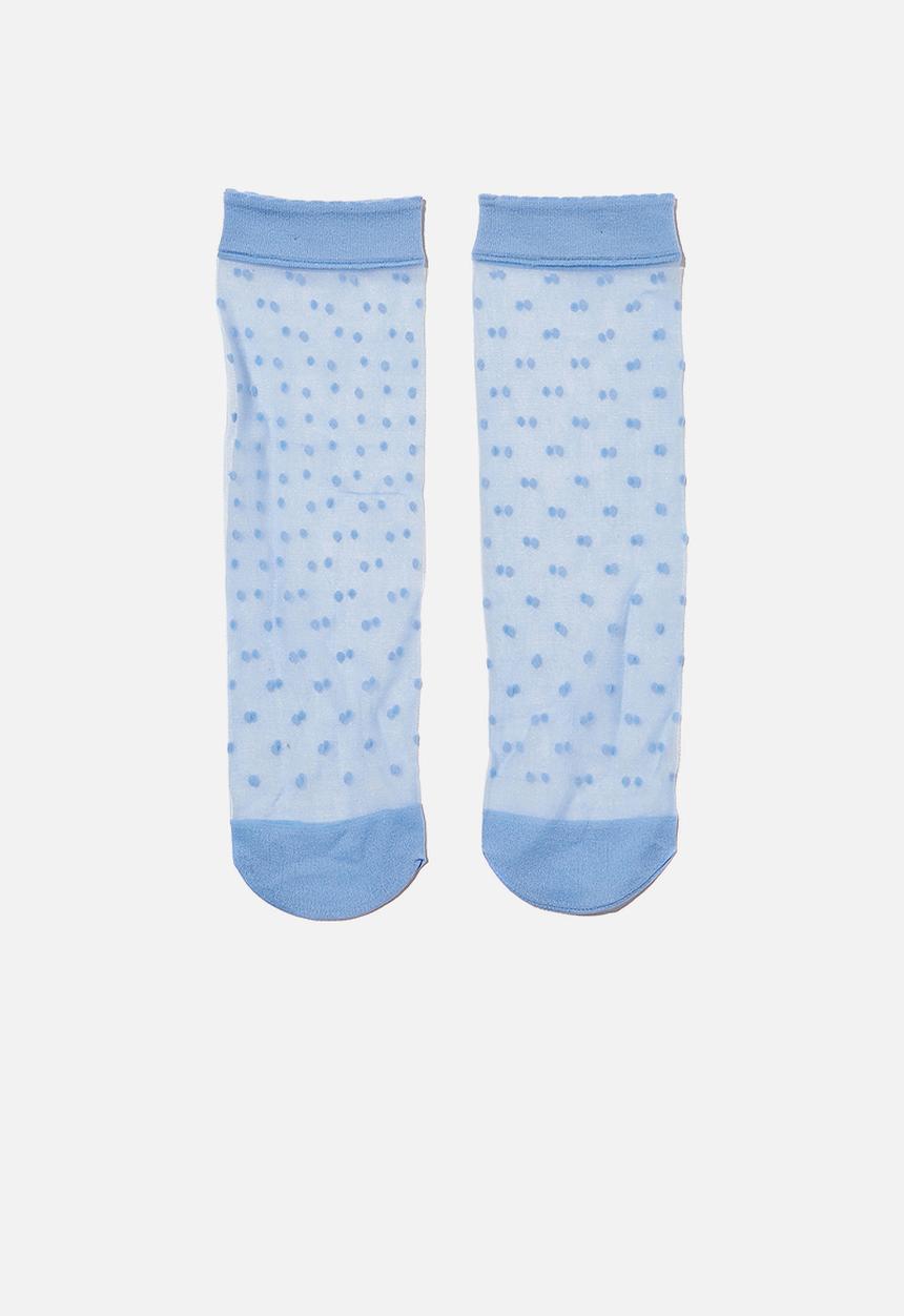 Cotton On - Spot sheer sock - vintage blue