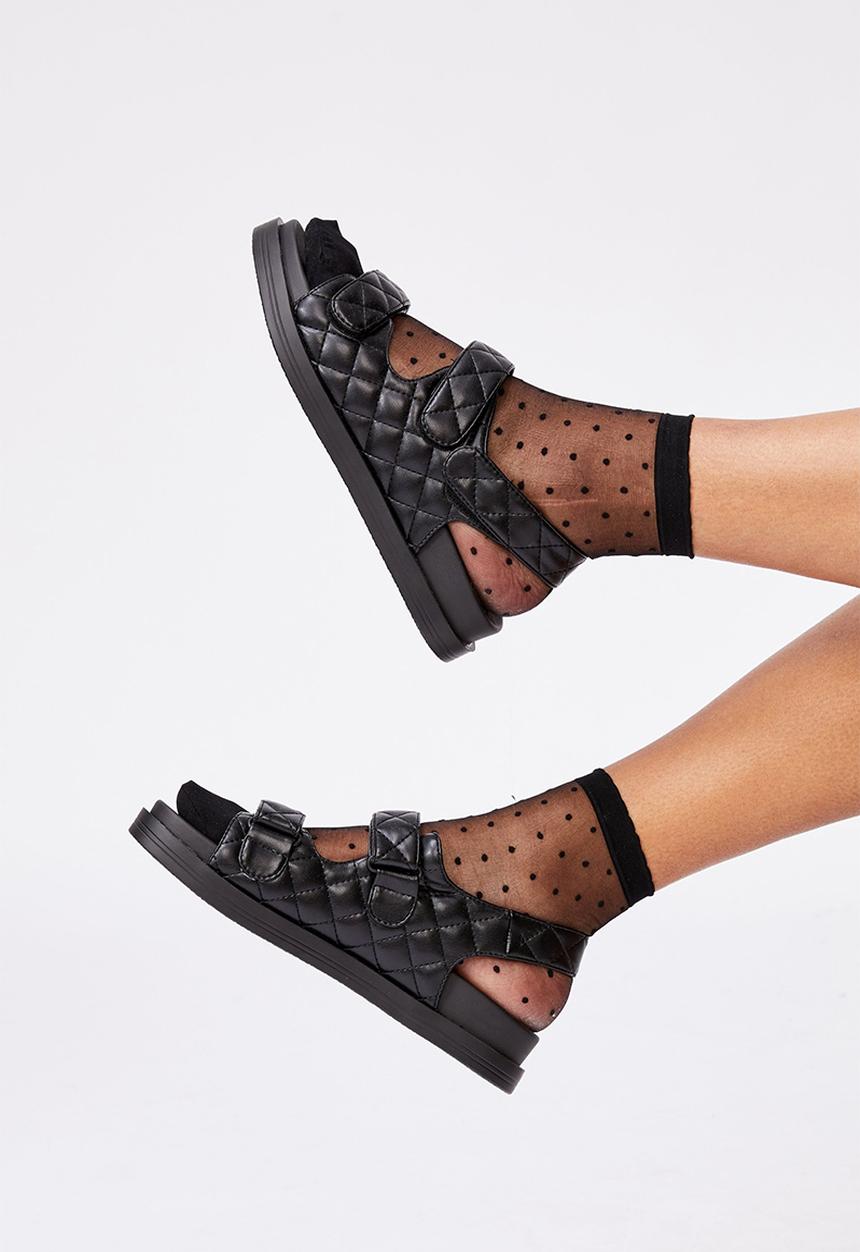 Cotton On - Spot sheer sock - black