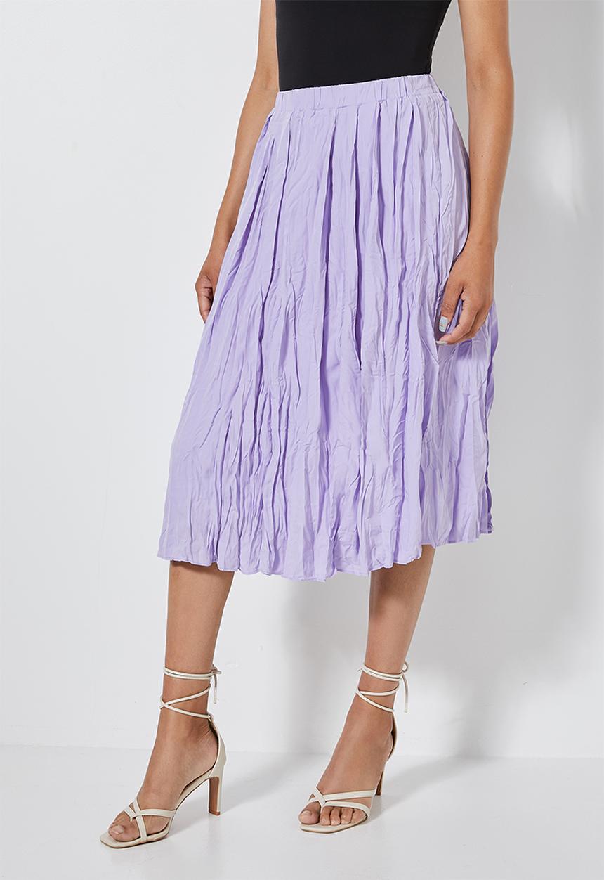 Superbalist - Crushed midi skirt - lilac