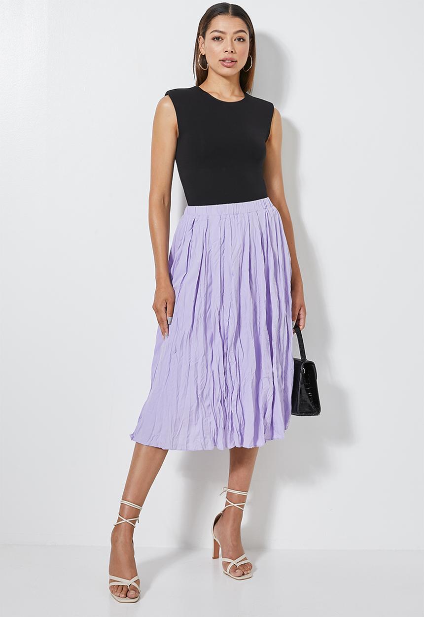 Superbalist - Crushed midi skirt - lilac