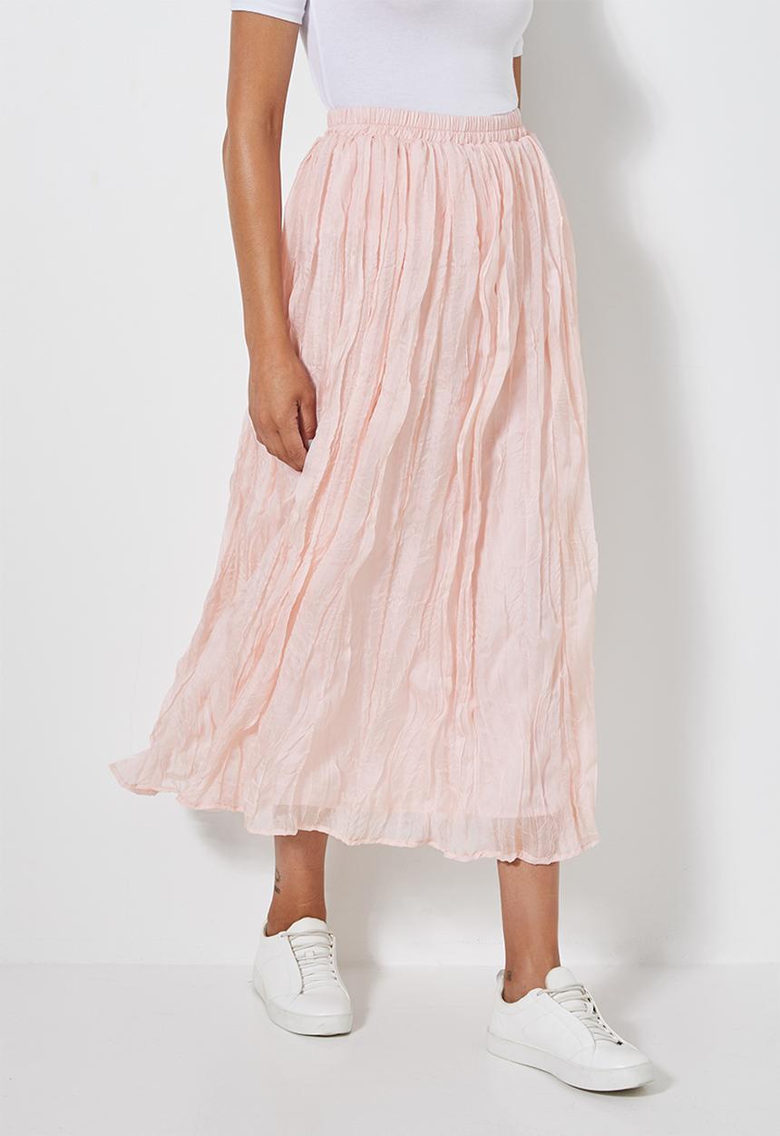 Superbalist - Crushed maxi skirt - blush pink