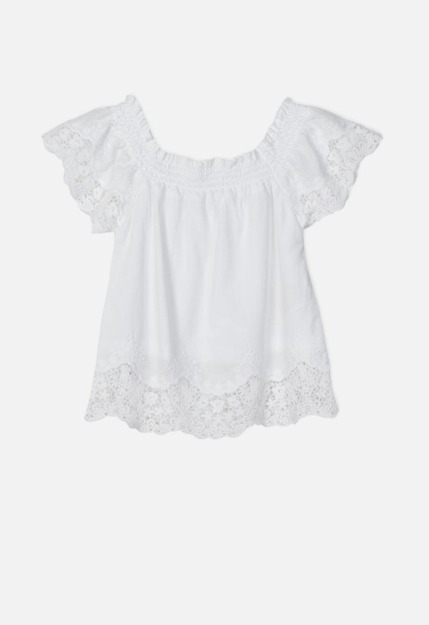 Name It - Hayla short sleeve blouse - white