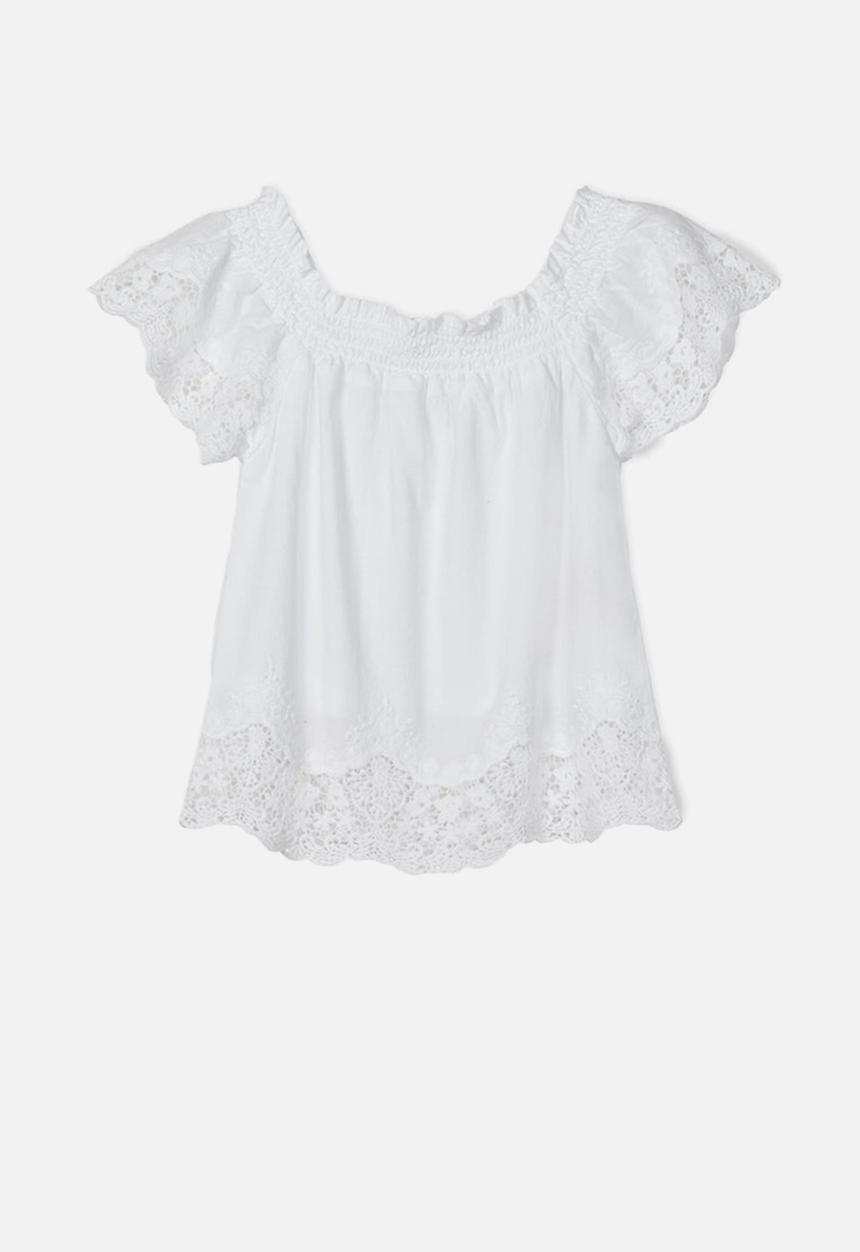 Name It - Hayla short sleeve blouse - white