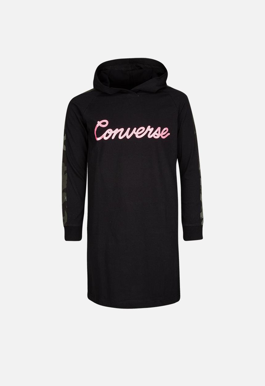 Converse - Camo inset hoodie dress - multi