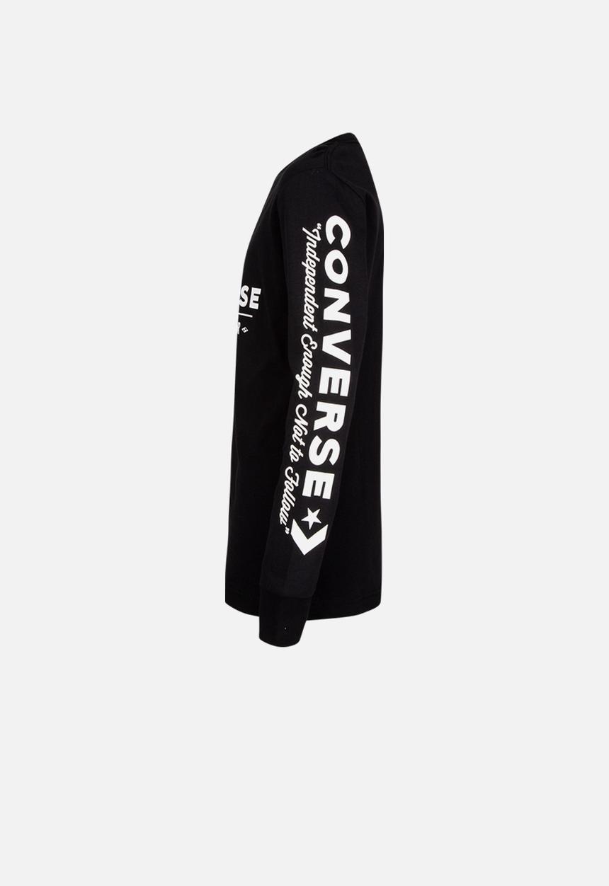 Converse - Originals wordmark long sleeve tee - black