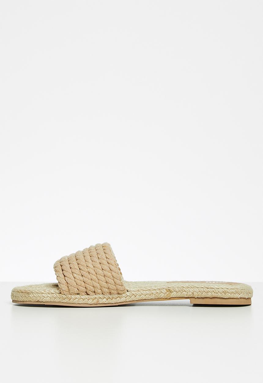 Cotton On - Remi rope single vamp espadrile slide - neutral rope