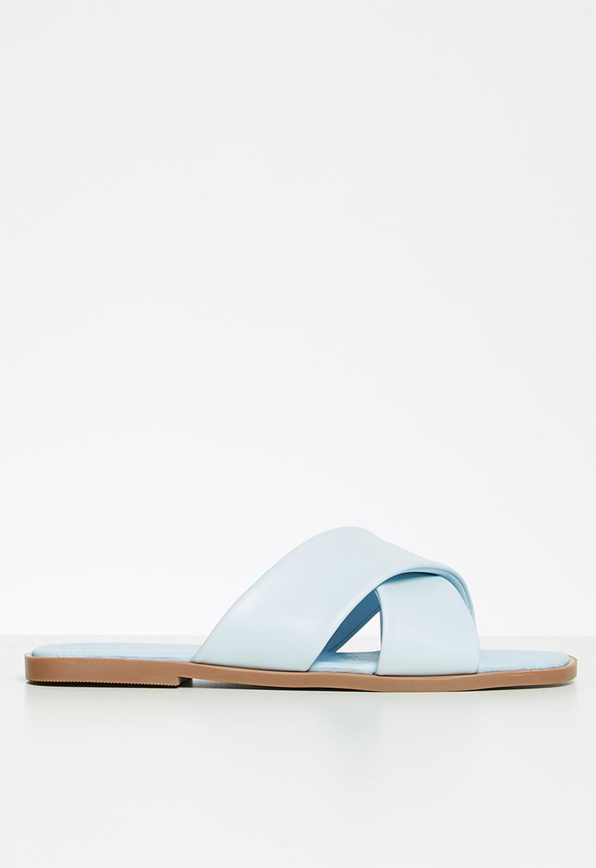 Cotton On - Macey padded crossover sandal - pale blue