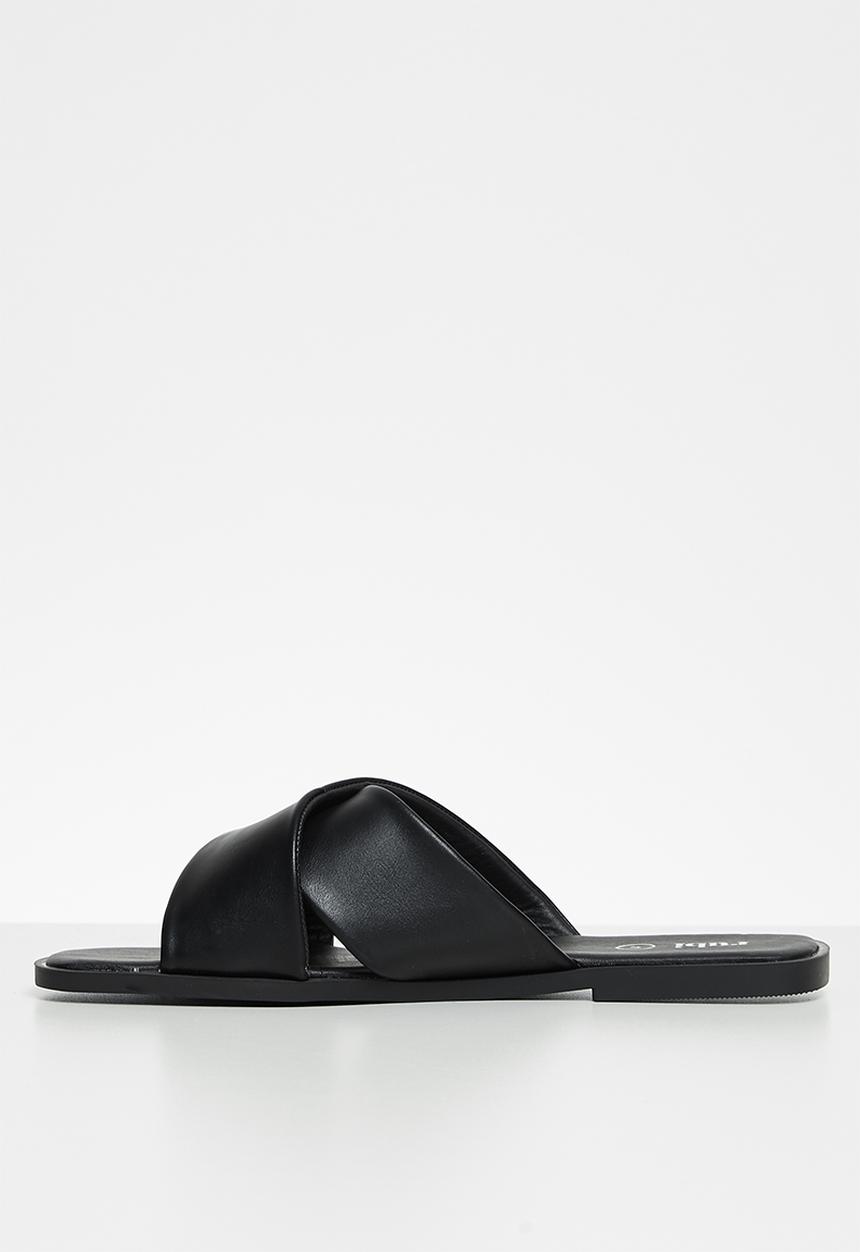 Cotton On - Macey padded crossover sandal - black