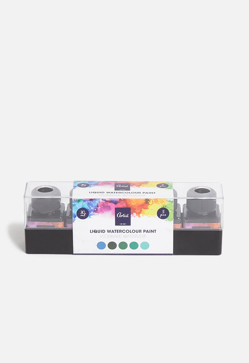 Artist Collection - Liquid watercolour paint pots set of 5 - 30ml cold colours