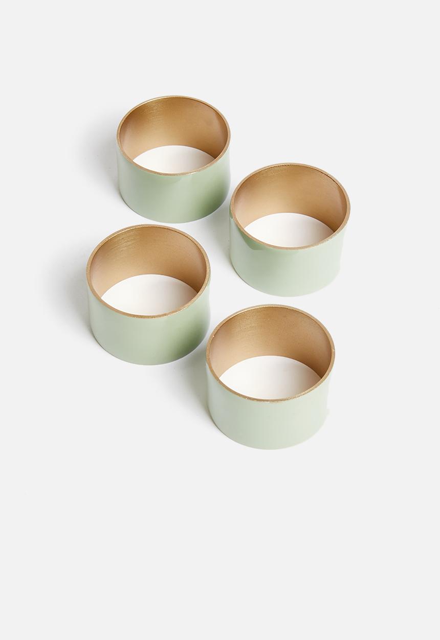 Sixth Floor - Ella napkin ring set of 4 - sea foam