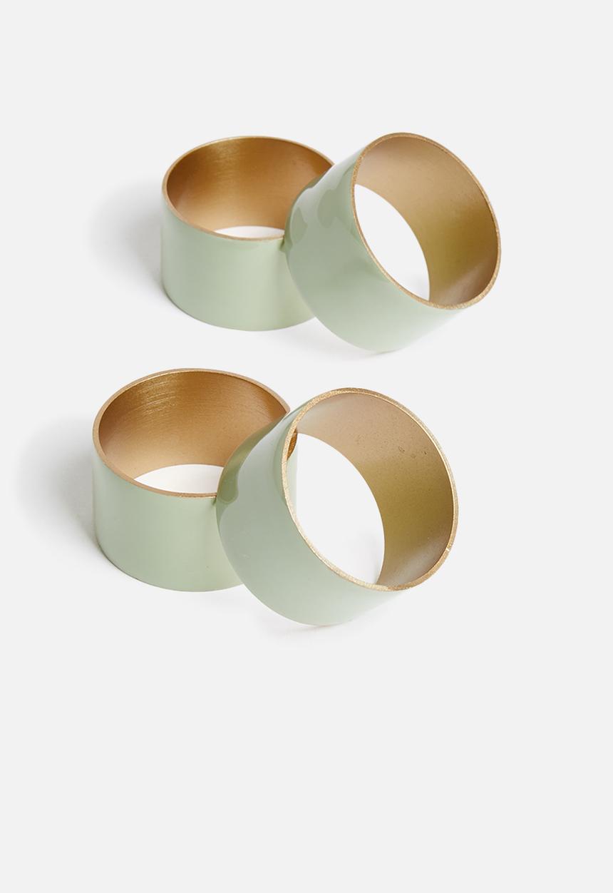 Sixth Floor - Ella napkin ring set of 4 - sea foam