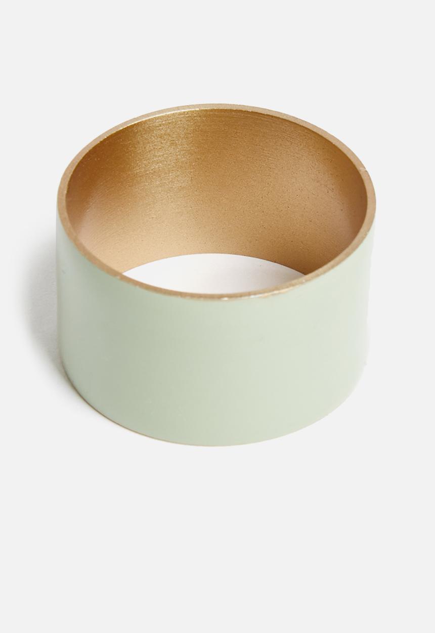 Sixth Floor - Ella napkin ring set of 4 - sea foam