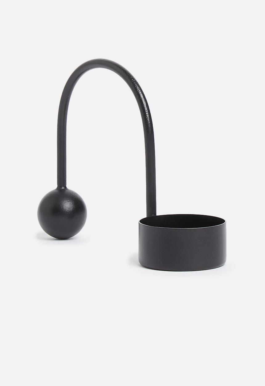 Sixth Floor - Dot tealight candle holder - black