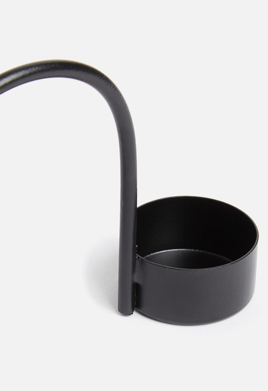 Sixth Floor - Dot tealight candle holder - black