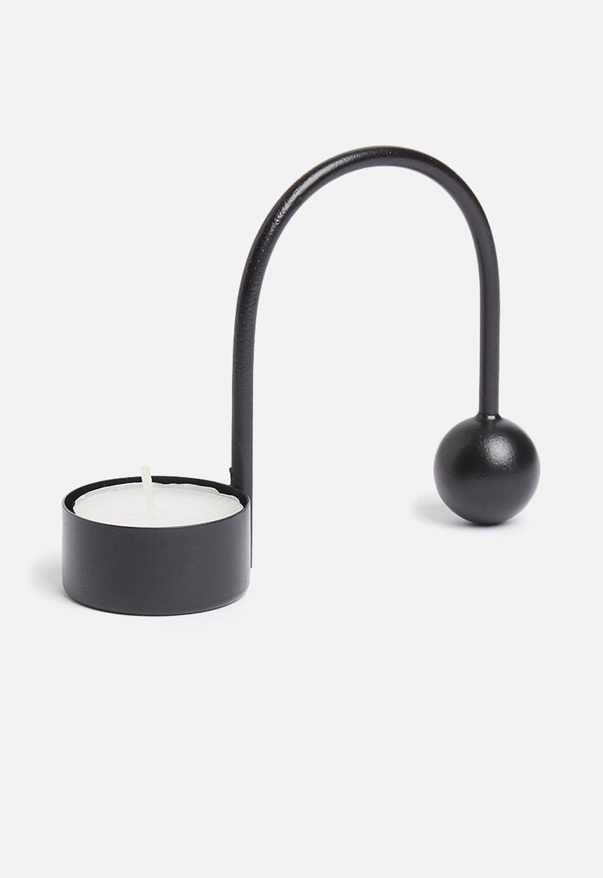 Sixth Floor - Dot tealight candle holder - black
