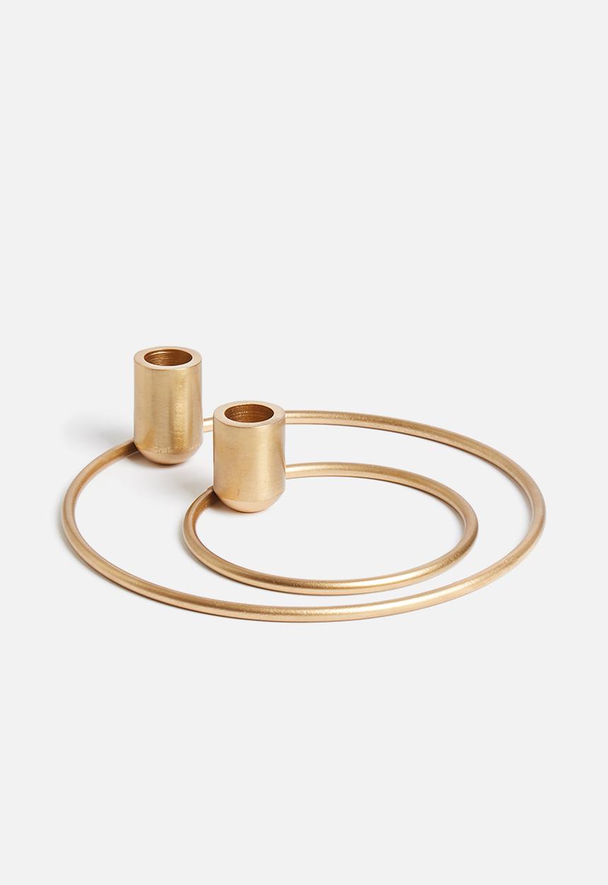 Sixth Floor - Centric candle holser set of 2 - gold