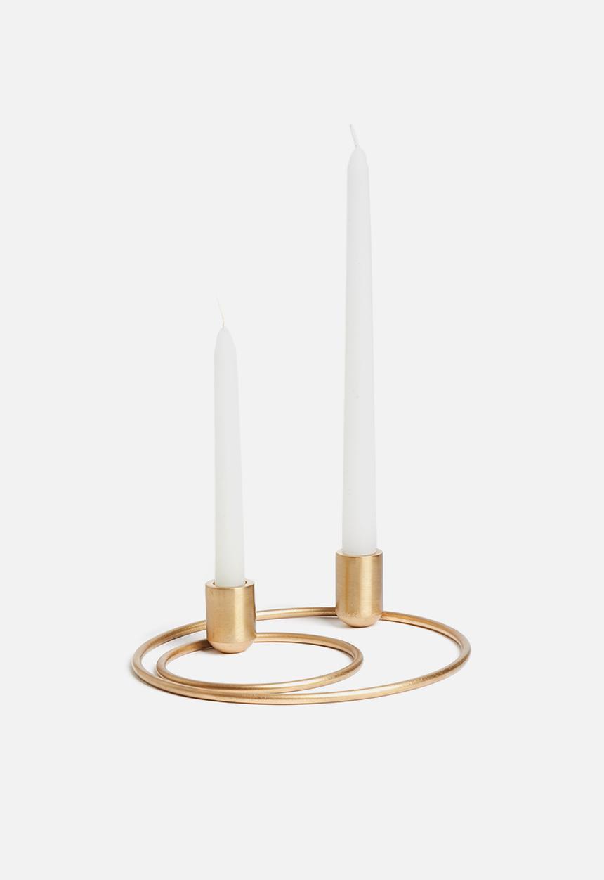 Sixth Floor - Centric candle holser set of 2 - gold