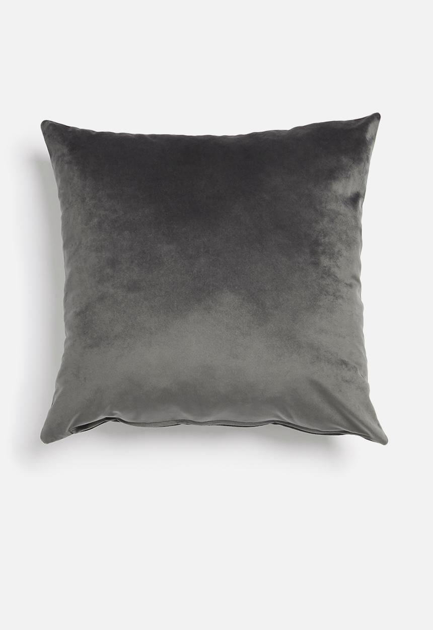 Hertex Haus - Outdoor velvet cushion cover - graphite