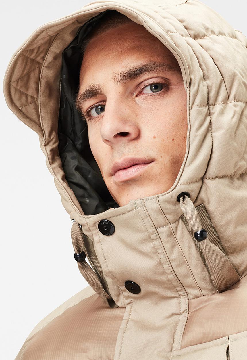 G-STAR - Utility pocket puffer - stone