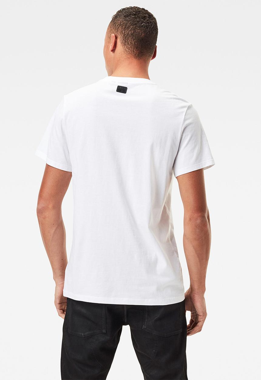 G-STAR - 3d no.1 logo+ r short sleeve tee - white