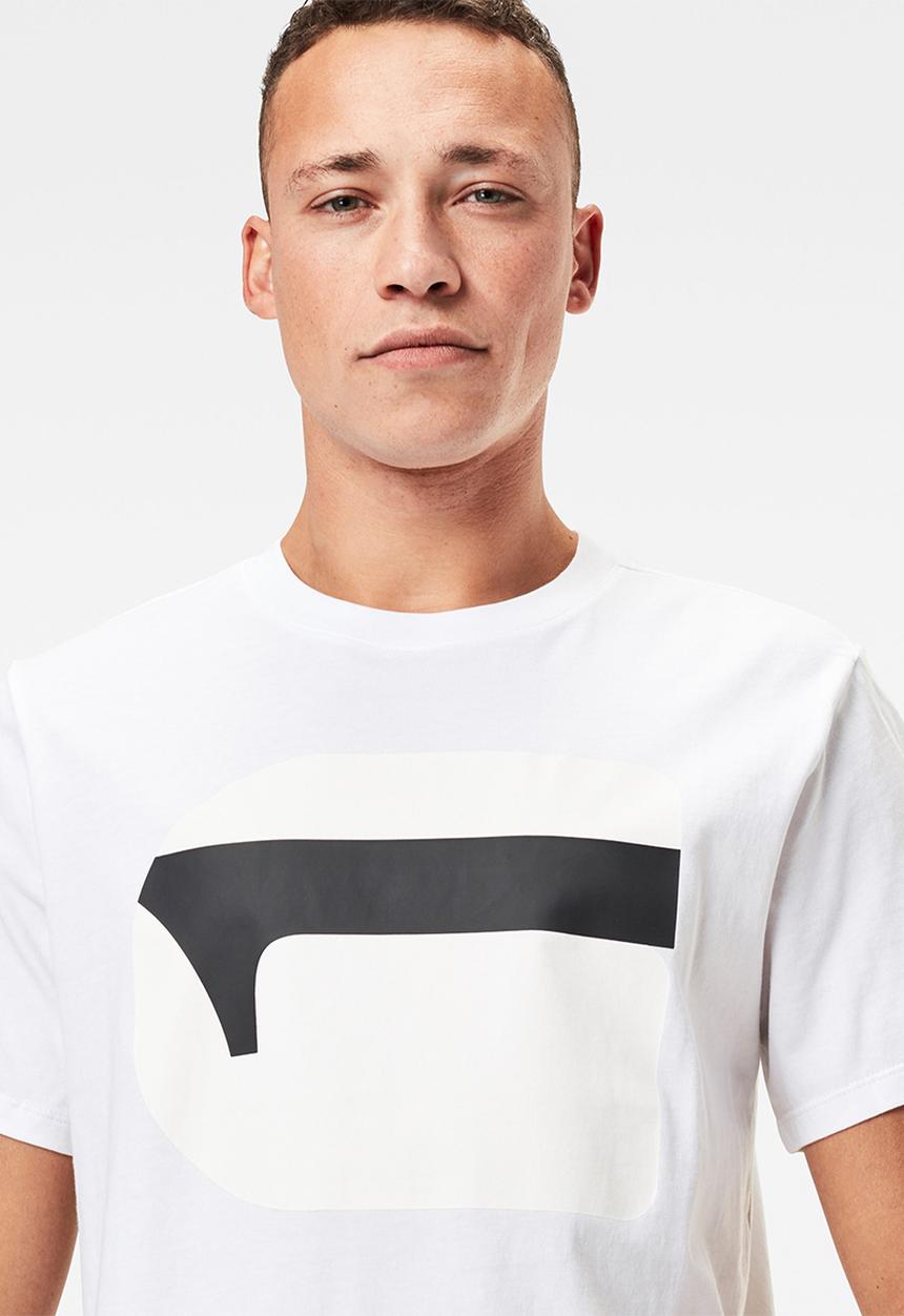 G-STAR - 3d no.1 logo+ r short sleeve tee - white