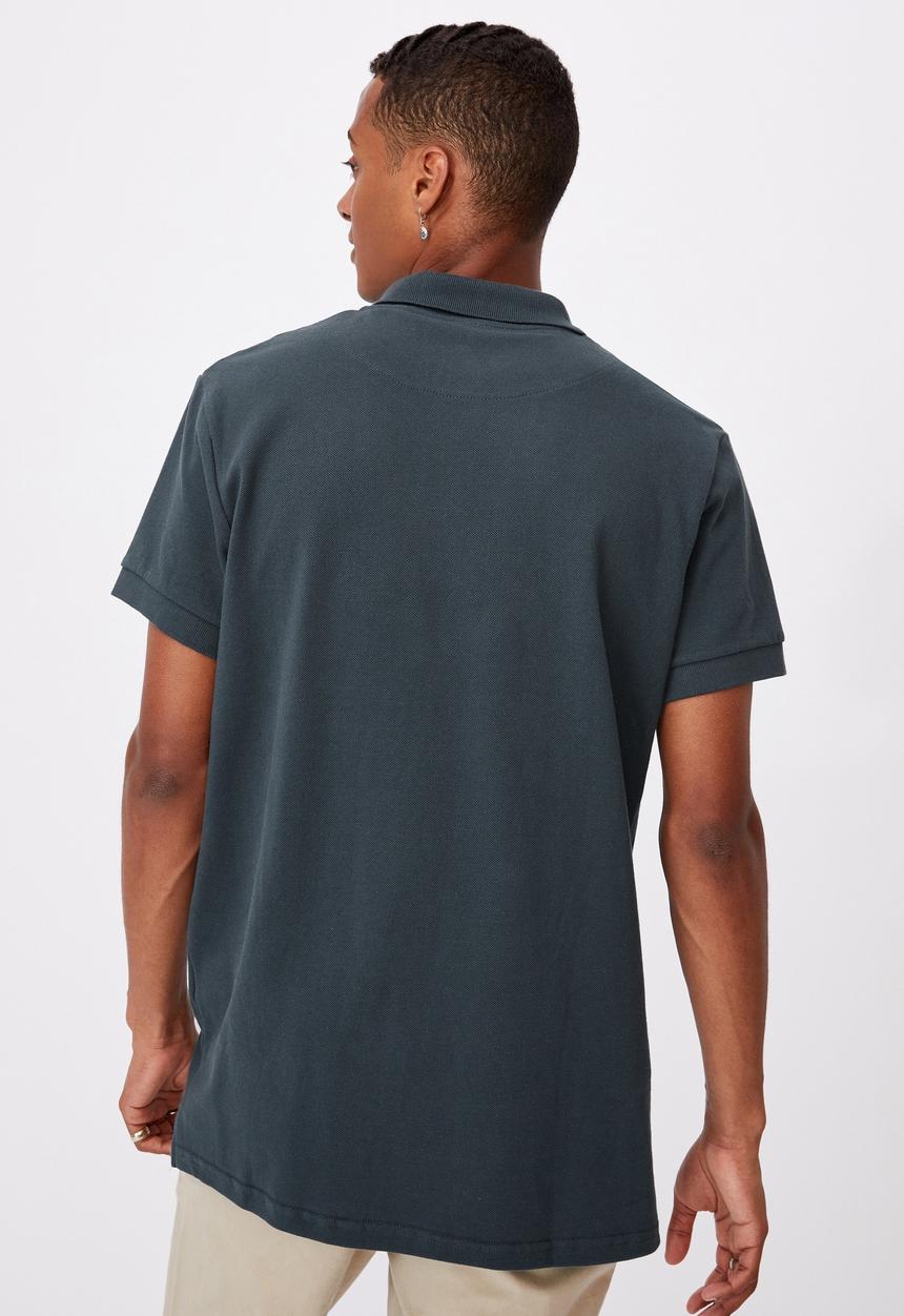 Cotton On - Essential short sleeve polo - forest green