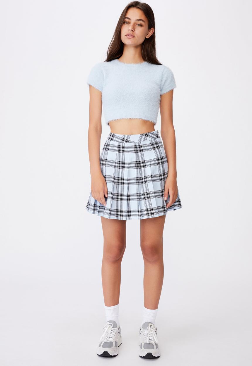 Factorie - Pleated skirt - layla skyway check