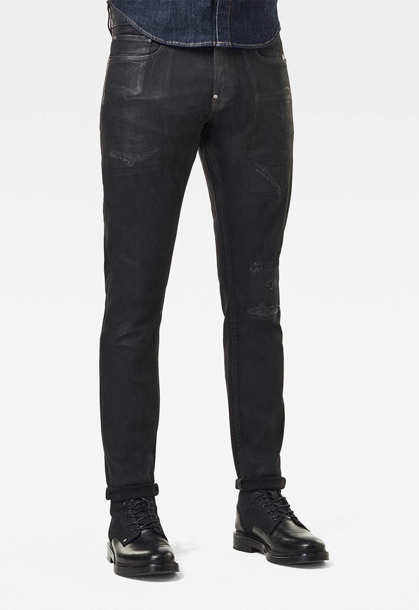 G-STAR - Revend skinny-elto nero black superstretch - black 
