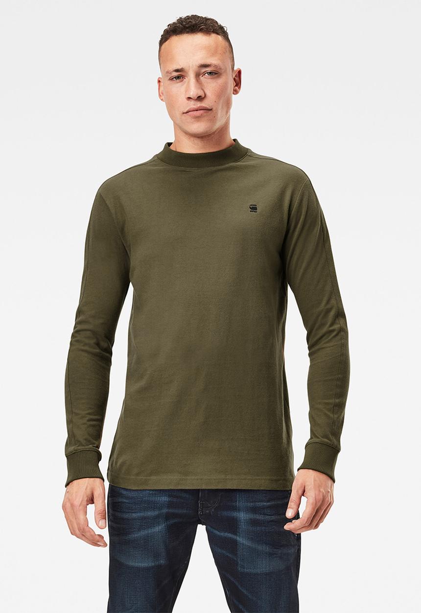 G-STAR - Korpaz mock r long sleeve tee - olive