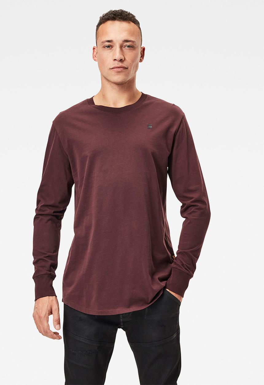 G-STAR - Lash r long sleeve tee - burgundy 