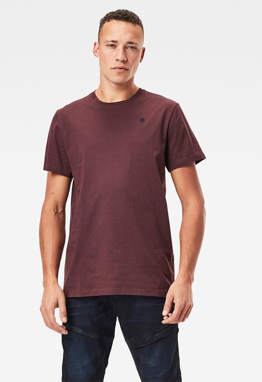 G-STAR - Base-s r short sleeve tee - burgundy 