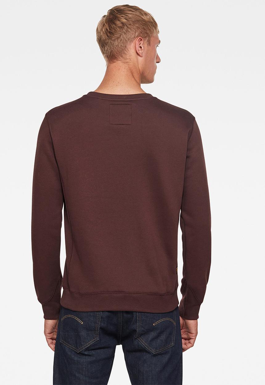 G-STAR - Premium core r long sleeve sweat - burgundy 