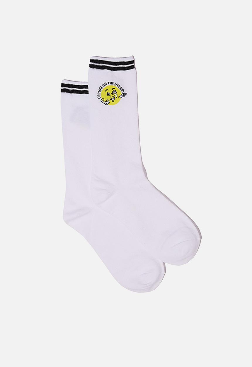 Typo - Mens novelty socks - white 
