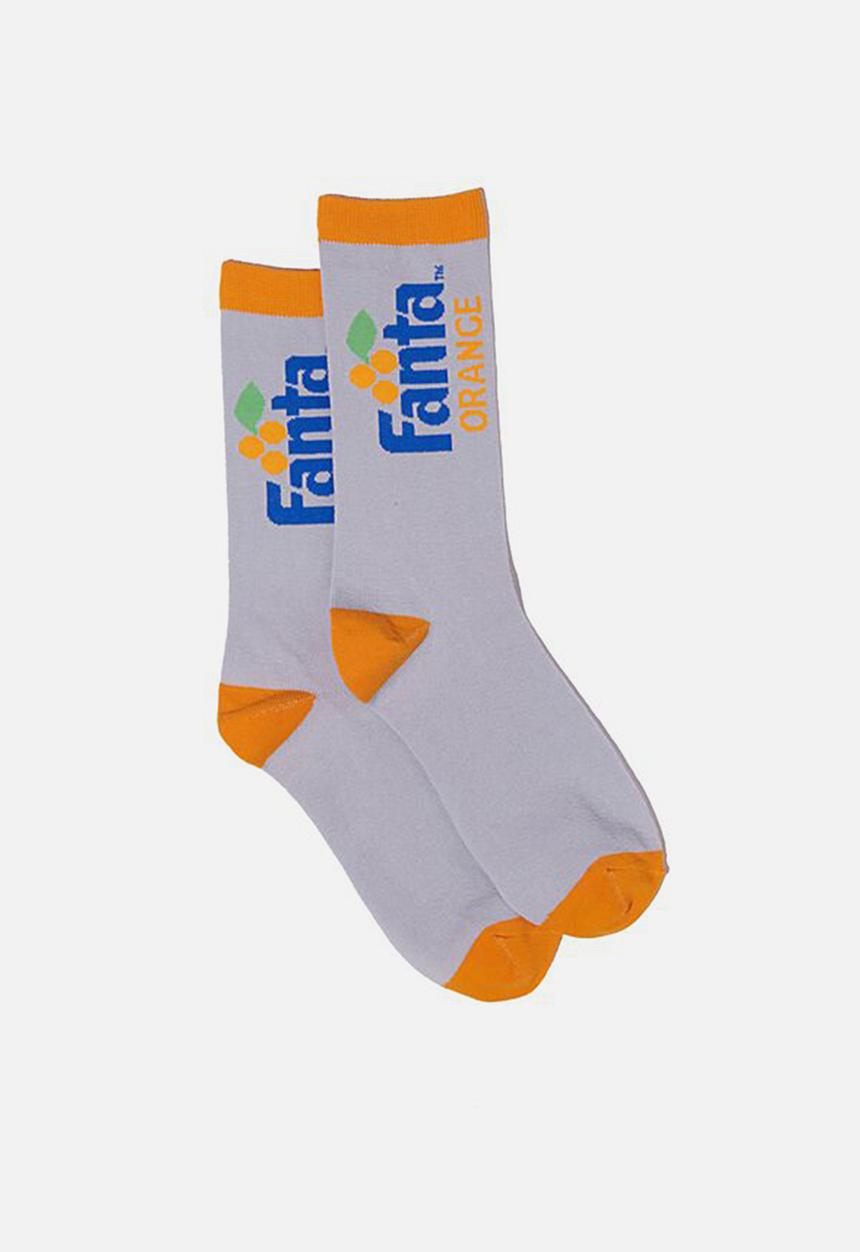Typo - Mens novelty socks - grey & orange  