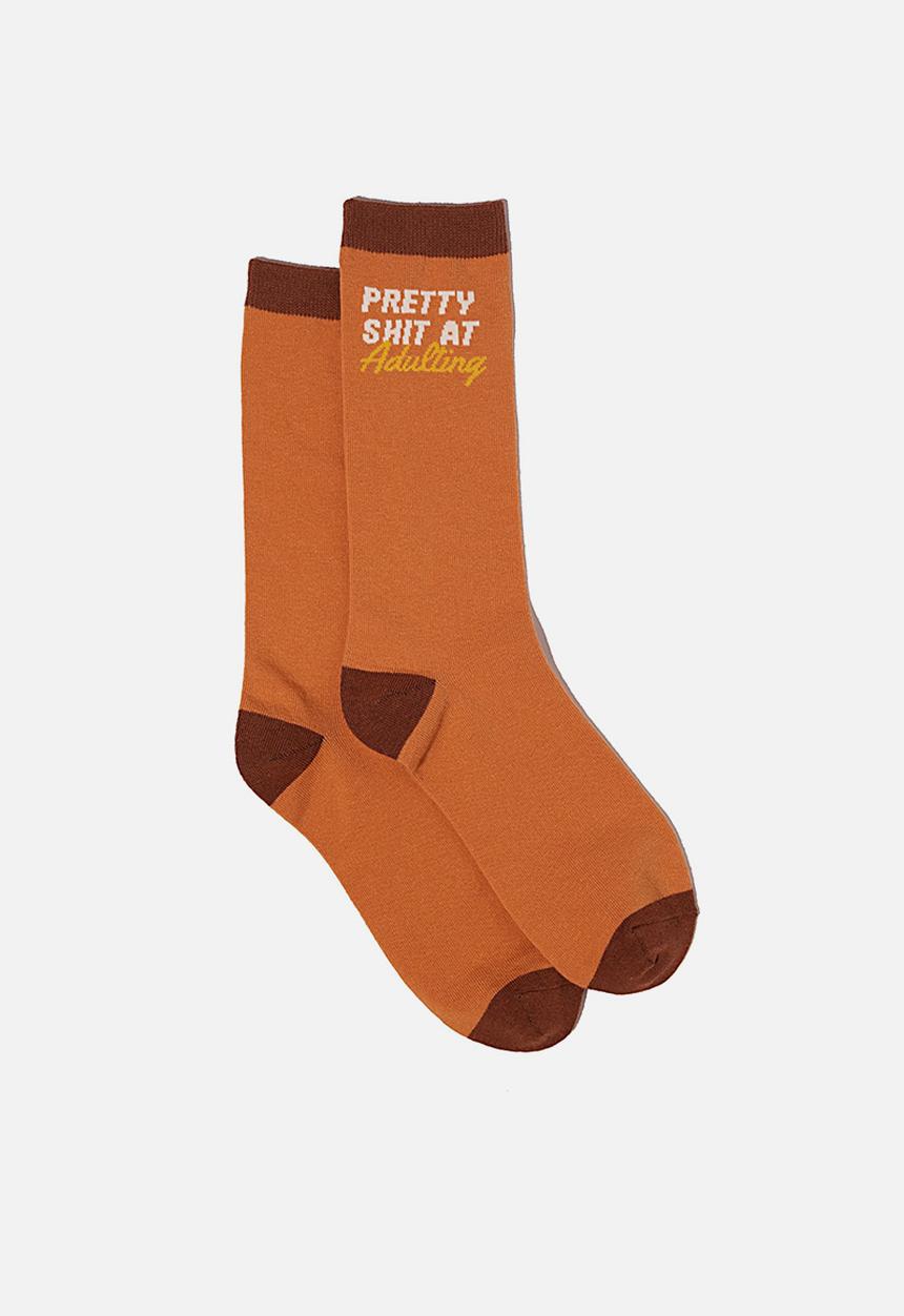 Typo - Mens novelty socks - orange 