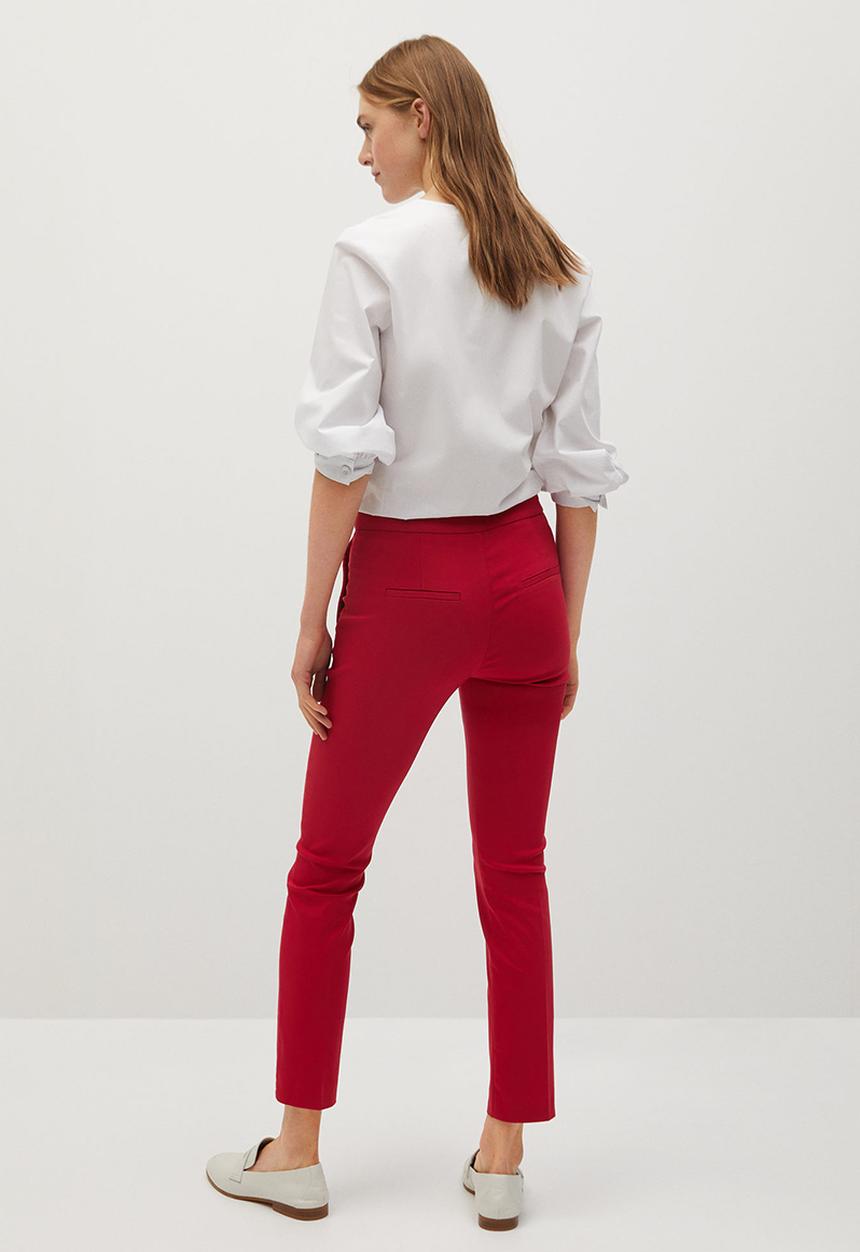 MANGO - Trousers cola - red