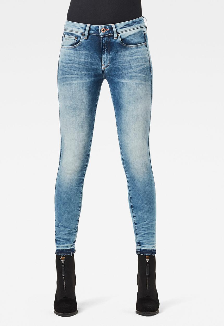 G-STAR - 3301 mid skinny rp ankle - vintage beryl blue