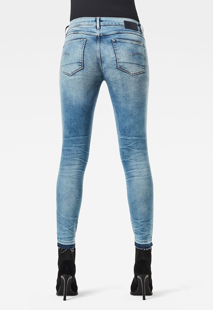 G-STAR - 3301 mid skinny rp ankle - vintage beryl blue