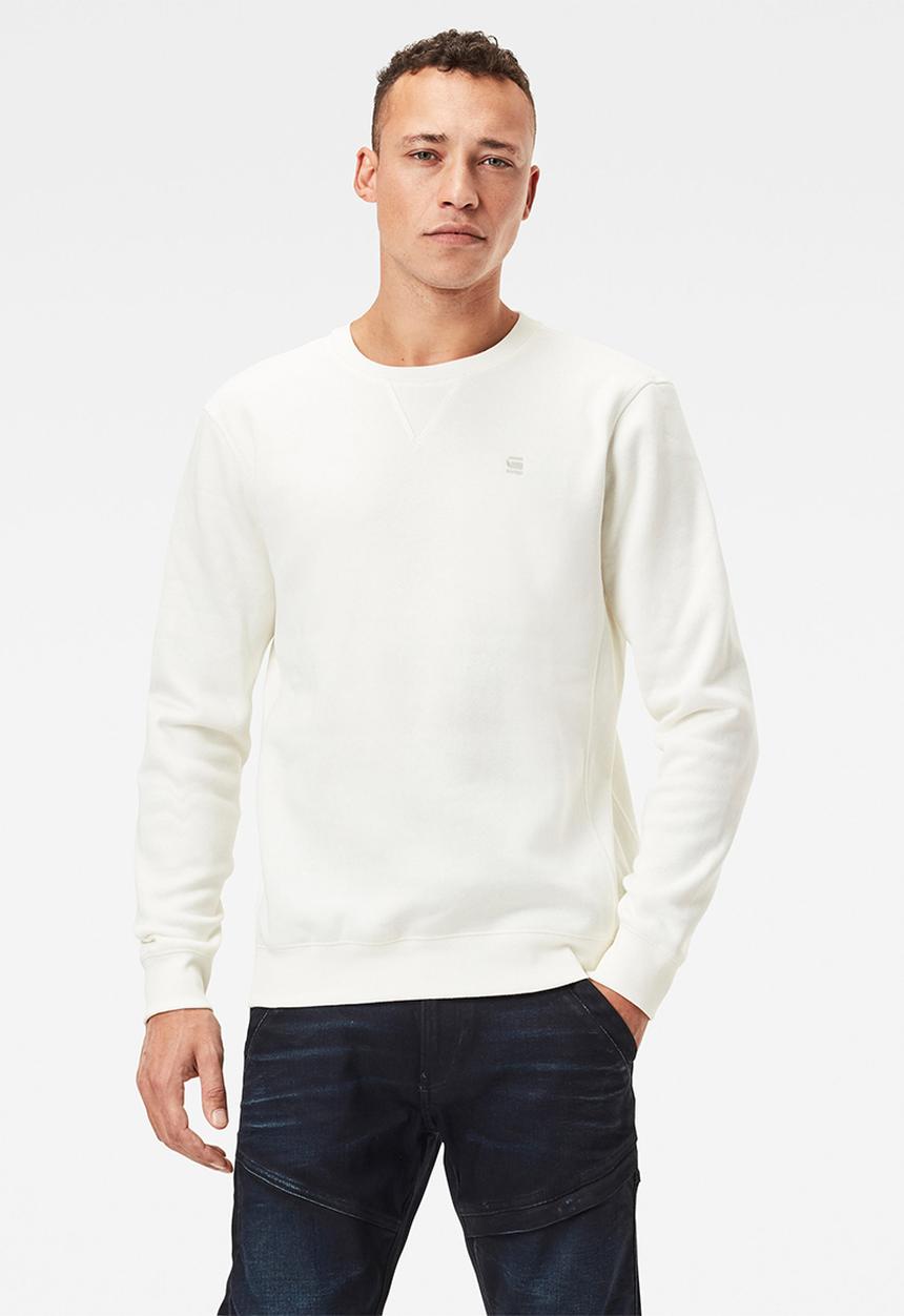 G-STAR - Premium core r long sleeve sweat - milk 