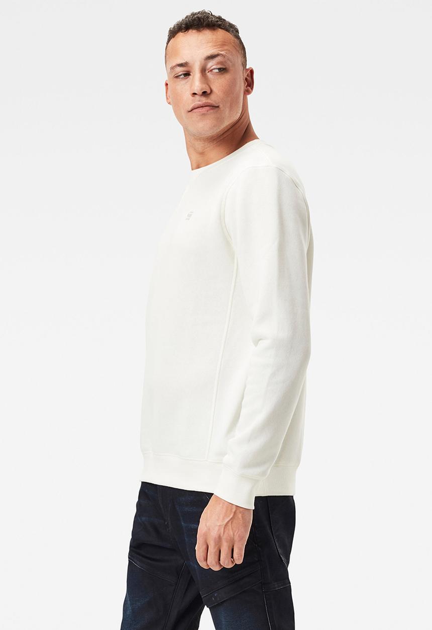 G-STAR - Premium core r long sleeve sweat - milk 