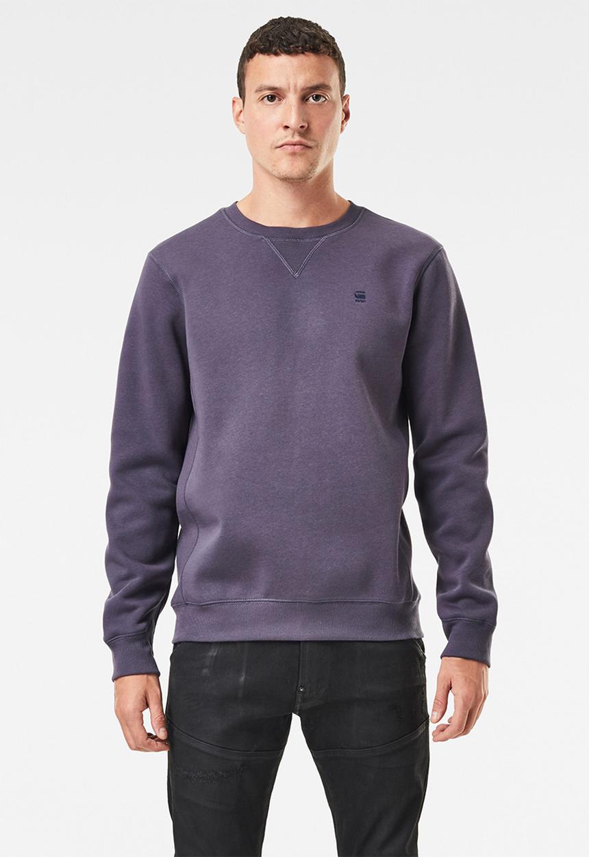G-STAR - Premium core r long sleeve sweat - purple