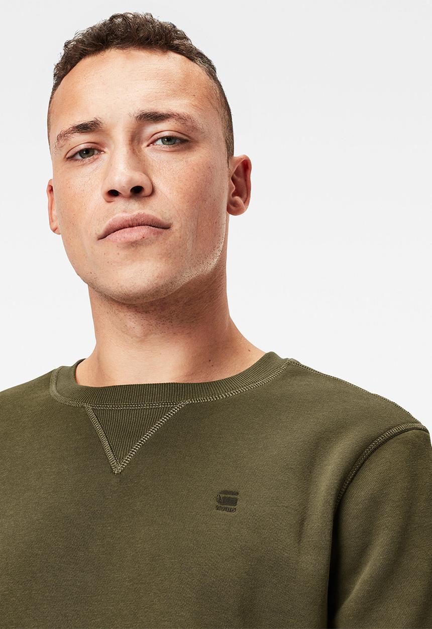 G-STAR - Premium core r long sleeve sweat - olive