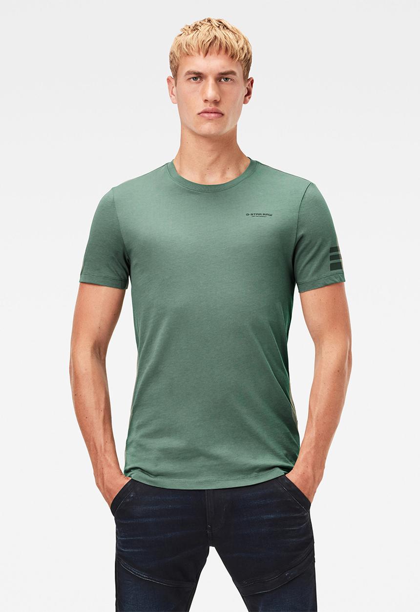 G-STAR - Text gr slim r t short sleeve tee - teal