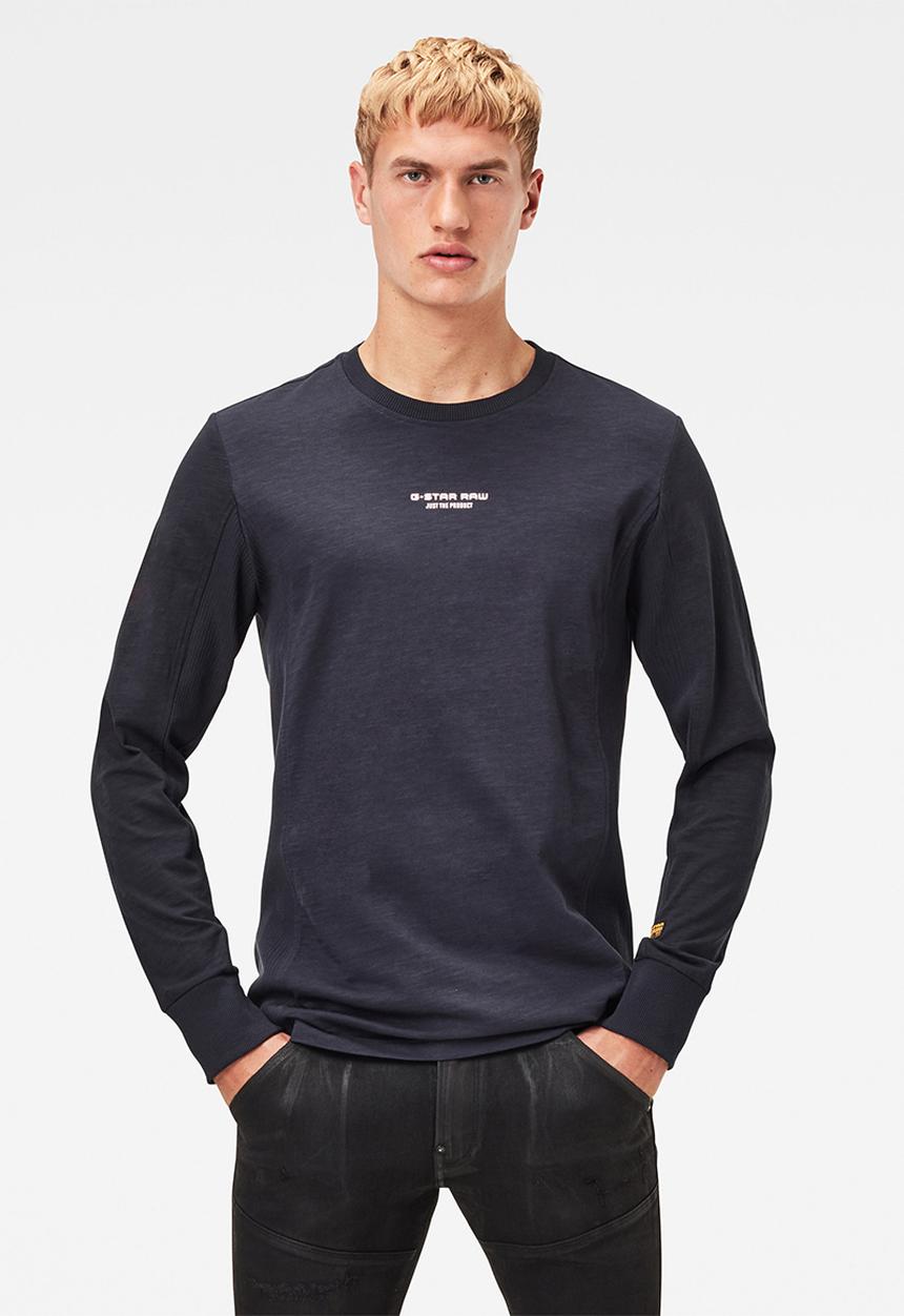 G-STAR - Motac logo r long sleeve tee - navy